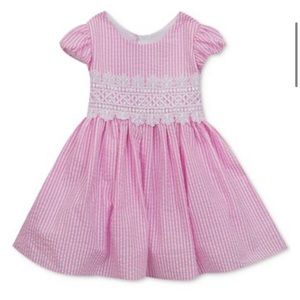 NWT Pink and White Stripe Seersucker Dress